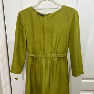 Alberta Ferretti Green Silk Dress IT 40 (approx. US 4–6)